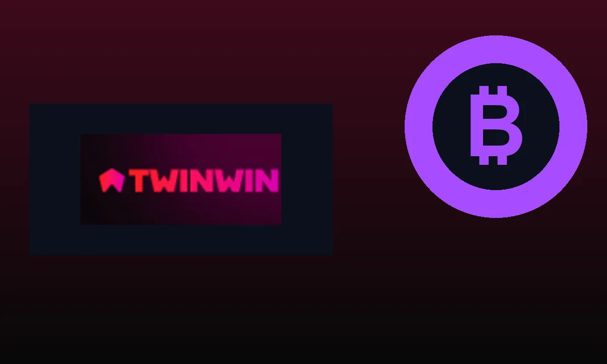 Логотип TwinWin и оформление раздела крипто казино